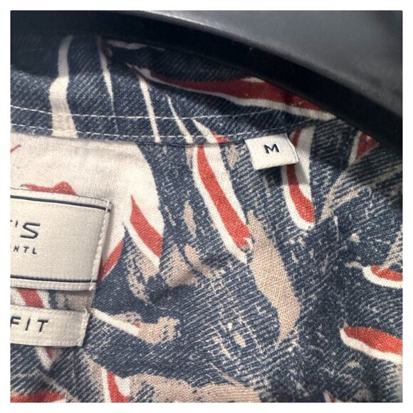 Jacks sportswear Linen blend 3d style tropical print shirt size medium - Picture 2 of 4